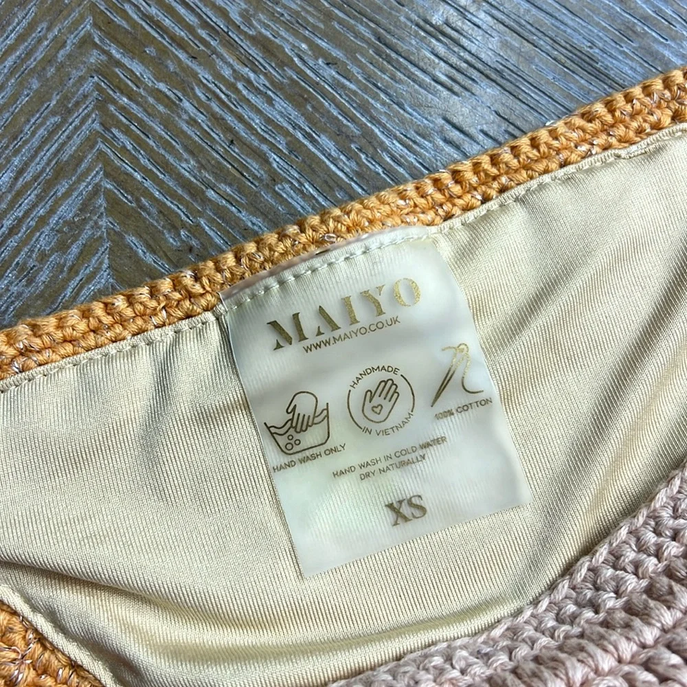 MAIYO Orange Swim Bikini Bottom XS